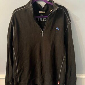 Tommy Bahama 1/2 Zip Cotton Sweater EUC XL